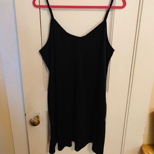 Plus Size Black Slip Dress